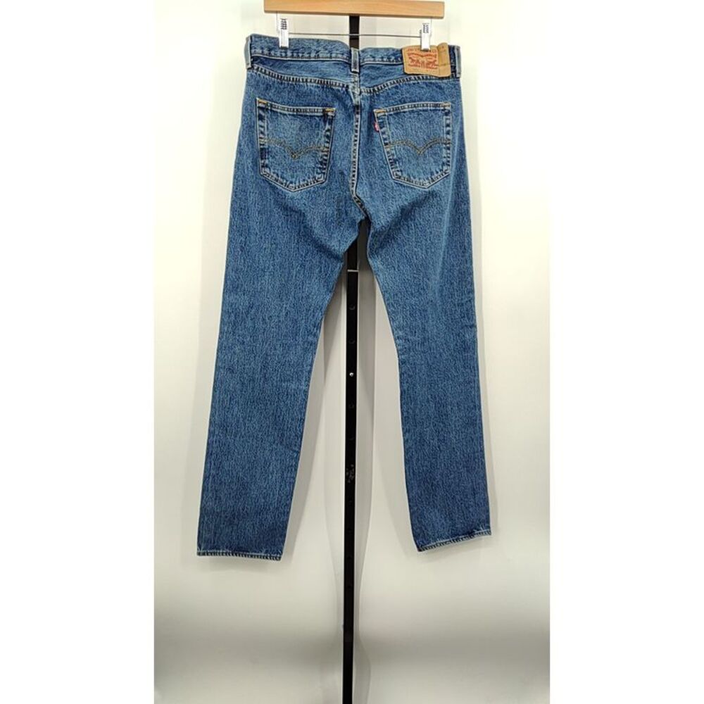 Levi's Wedgie Straight Ankle Jeans Blue Pants 34 - Picture 2 of 3